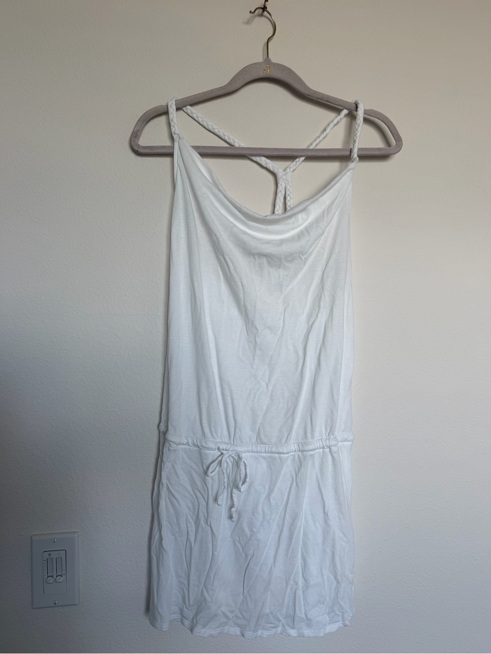 Converse One Star White Braided Strap Tank Dress Size Large